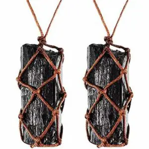 Natural Black Tourmaline Crystal Necklace