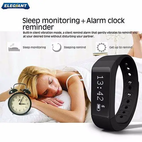 Sleep monitoring on the elegiant fitness tracker