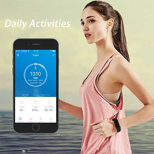 Daily fitness tracking - letscom ad featuring a woman and an IOS phone