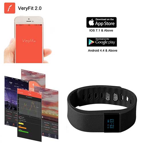 Teslasz Fitness Tracker Sleep Monitor Calorie Counter Pedometer Sport Activity Tracker for Android and iOS Smart Phone