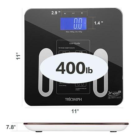 maximum supported weight for the triomph smart scale